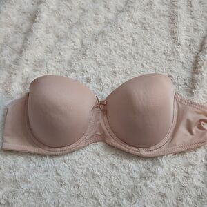 Inteco Intimates strapless beige bra 36C Neutral Minimalist